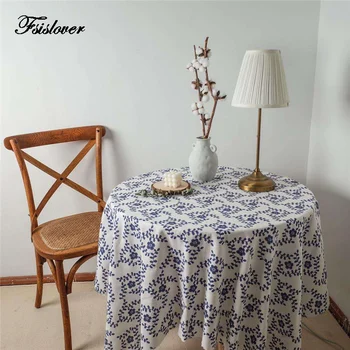 

FSISLOVER Deco Floral Table Cloth Cotton Tablecloth DIY Tablecloths Dining Table Cover Vintage ins Picnic mantel mesa nappe