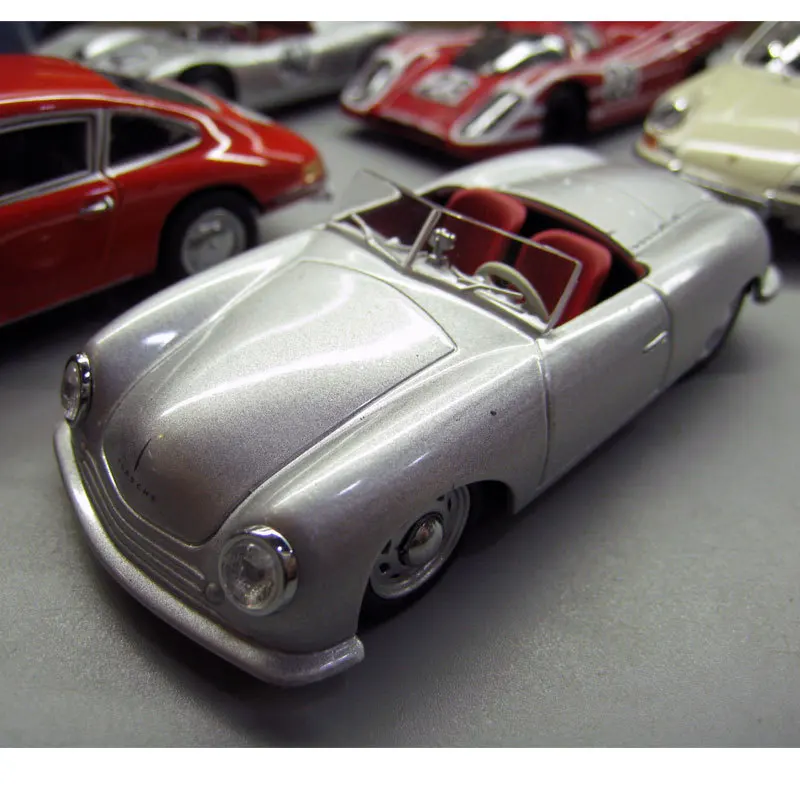 1:43 литая под давлением модель автомобиля Классический Кабриолет 1948 Porsche 356