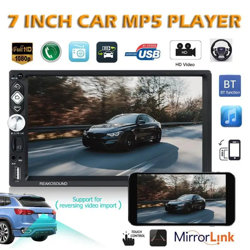 RK A718 7 дюймов Сенсорный экран Android 8 1 автомобильный стерео BT 4 0 gps FM MP5 плеер