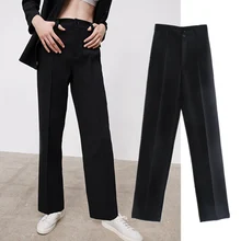 

Elmsk Pants Women Enlgand Style Fashion Solid Colorful High Waist Suit Pants Casual Straight Pantalones Mujer Trousers Women