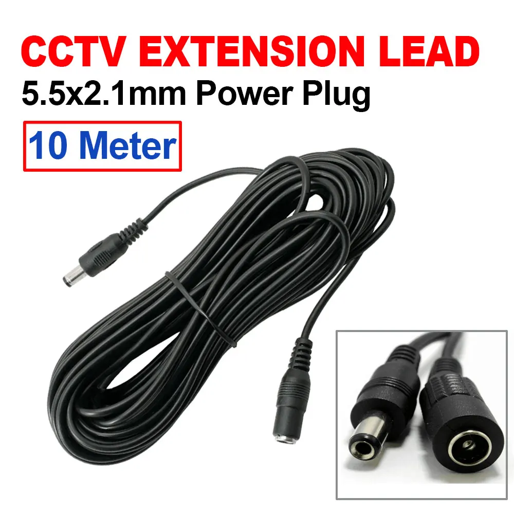 Smar Standard DC12V Power Extension Cable 3 Meter/ 10FT Jack Socket 5.5mm x  2.1mm Male Plug Extension Cord For 12V CCTV Camera - AliExpress