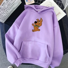 2021 Oversize Cute Dog Print Sweatshirt Kawaii Hoodies Women Top Clothes Hoody Female Itself Winter Women Hoodies Full Sleeve