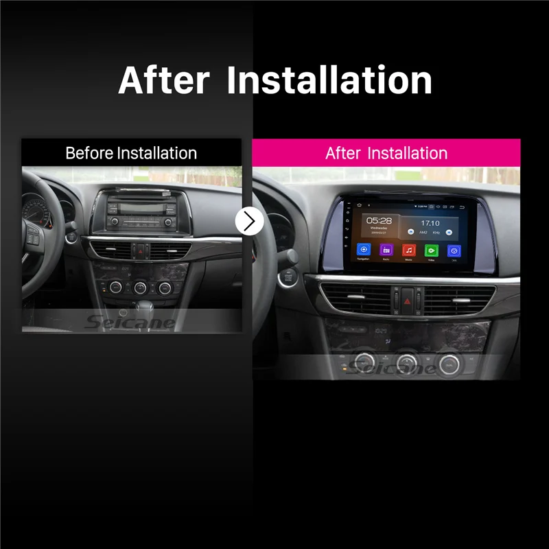 Clearance Seicane 1DIN Android 9.0 Car Radio For 2012 2013 2014 2015 Mazda CX-5 9 Inch Bluetooth 4G GPS Navigation Multimedia Player 5
