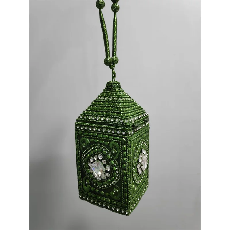 DOYUTIG, индийские, ручной работы, из бисера, кубической формы, металлические клатчи для женщин, Классическая красочная вечерняя сумка для сумки для свадебного ужина F709
