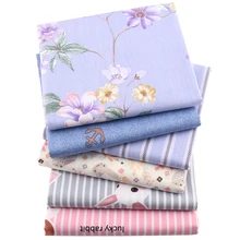 Nanchuang 6 шт./лот Twill цветочный из хлопчатобумажной ткани фиолетовая ткань DIY шитье стеганое Жир кварталы ткань для пэчворка Материал 40 см x 50 см