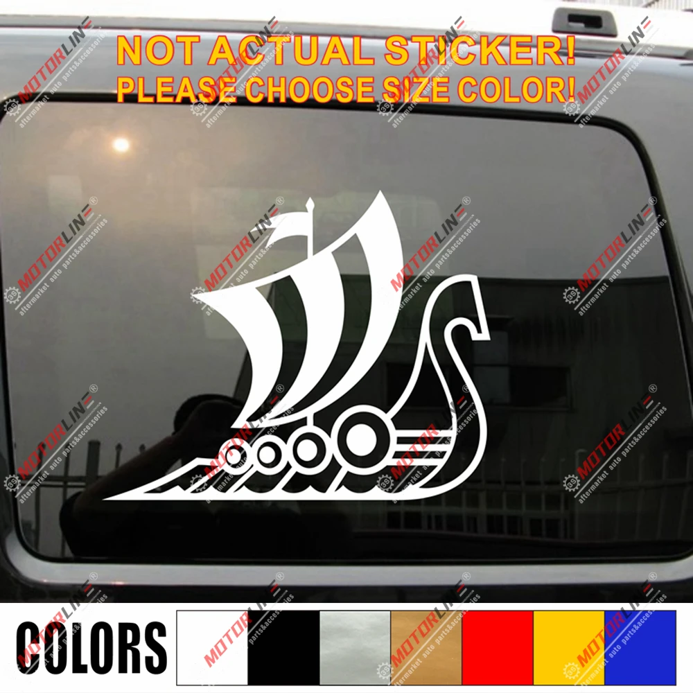 Dragon Head Viking Ship Decal Sticker Vegvisir Compass Car Vinyl Norse Odin Parts & Accessories
