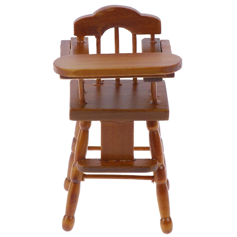 Cute Mini Wooden 1: 12 Doll House Dining Chair Doll Dining Chair Furniture Toy For Kids Gift Baby Dolls Accessories