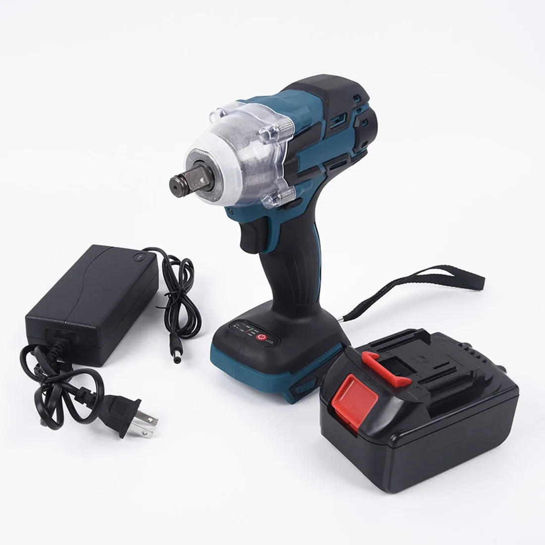 

Cordless Electric Wrench Impact Rechargeable Battery Tighten Nuts LED Working Lights Indoor Outdoor Use Power Tools
