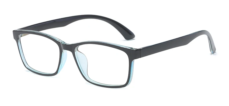 Ультралегкие очки высшего качества TR90 очки оправа для мужчин и женщин прозрачные линзы оправа для компьютерных очков для мужчин и женщин - Цвет оправы: Black Blue