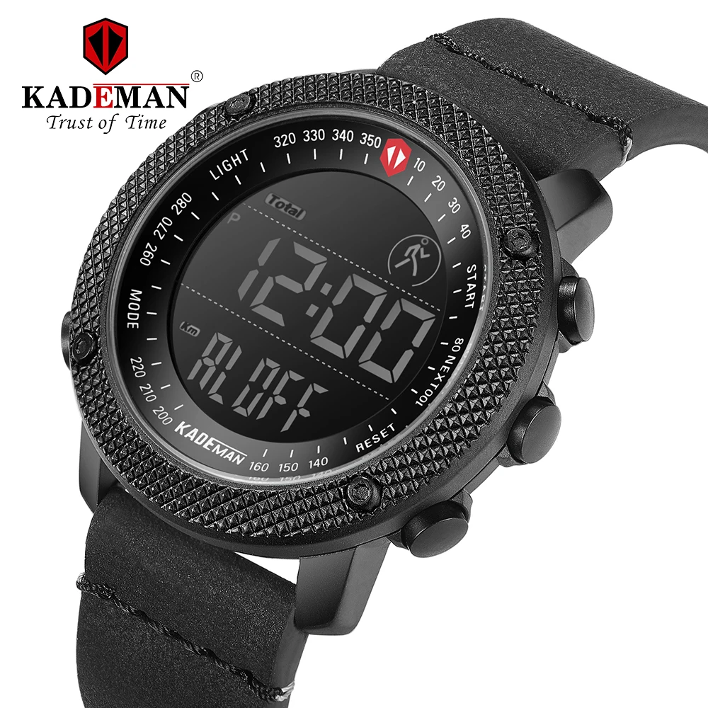 

6121 Kademan Men Watch Waterproof Top Brand Luxury Calendar Fashion Man Clock Leather Sports Military Watches gift Military
