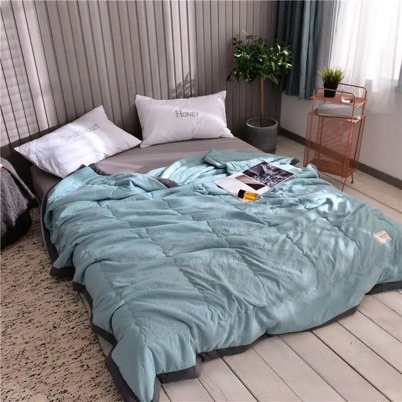 4 шт. летнее одеяло из промытого шелка Покрывало Постельное белье новый дизайн