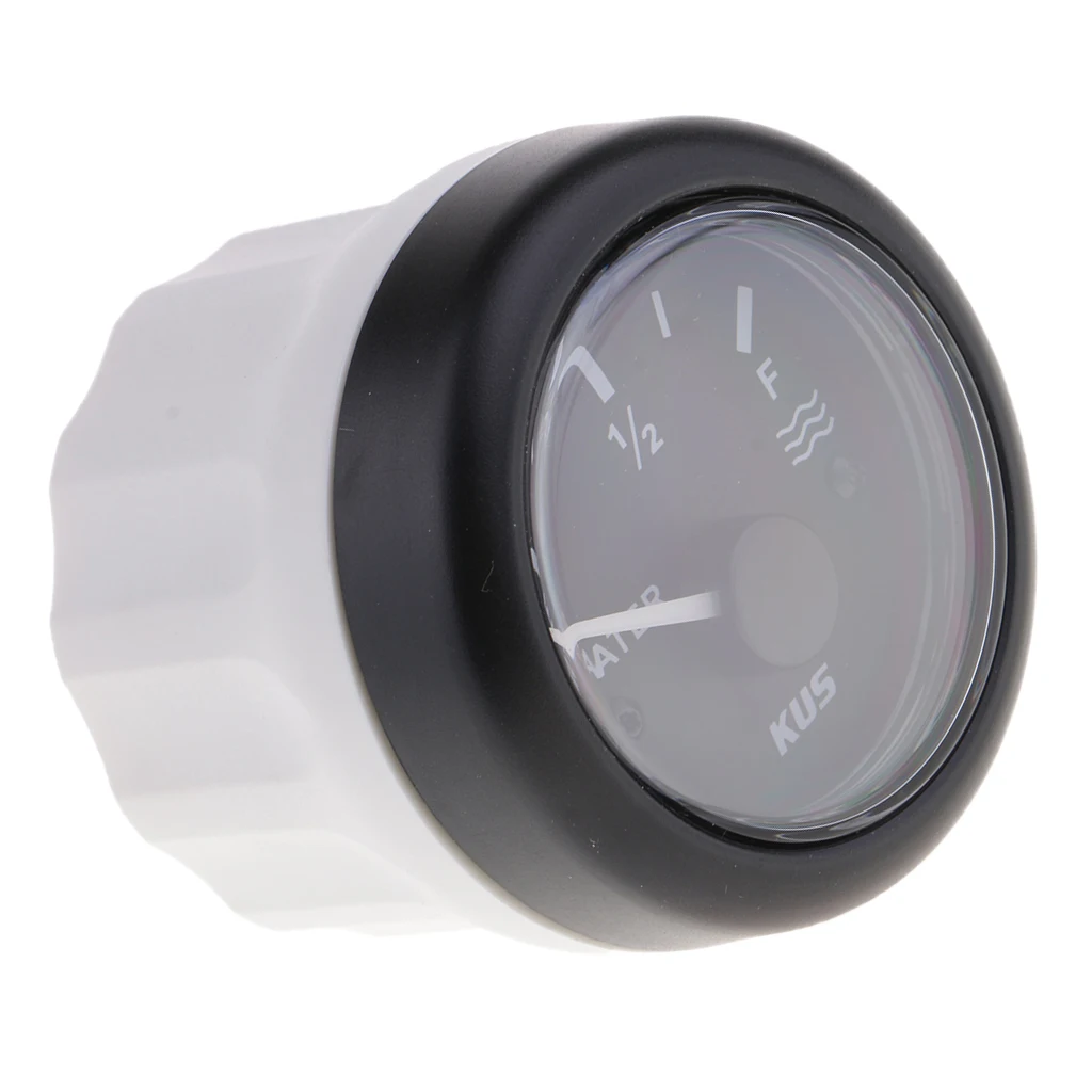 Water Level Gauge Boat Water Tank Level Gauge 12/24V 52mm 240-33 Ohms Black