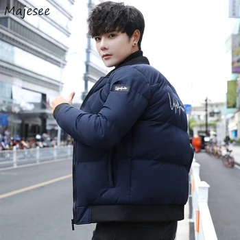 

Big Size Men Parka Clothes 2020 Trendy Korean Fashion Windproof Winter Mens Parkas Thicker Warm Ulzzang Zipper Leisure Novelty