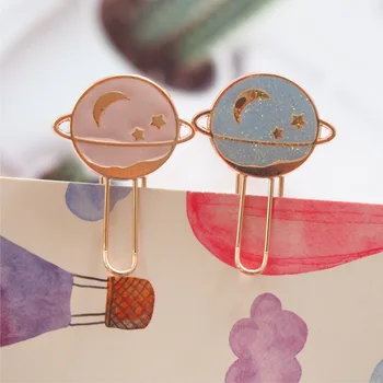 

Star Planetary Metal Bookmark Paper Clip School Office Supply Escolar Papelaria Gift Stationery