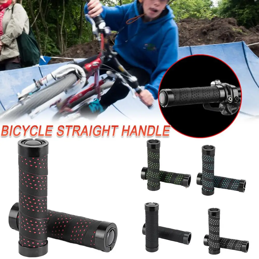 

Bike Mountain Bike Straight Barrel Grip Cover Aluminum Double Lock-on Non-Slip Comfortable Breathablefor MTB, BMXï¼ŒDownhill
