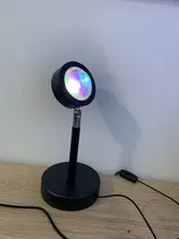 Lámpara de puesta de sol a la moda, proyección en vivo, luces Led nocturnas, proyector de atmósfera, decoración de dormitorio, arco iris