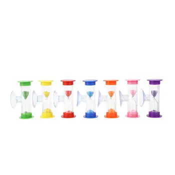 

Colorful with Sucker Hourglass Sand Clock Home Gadget Accessories Bathroom Convenient ABS Toy Bathing Tool Shower Timer