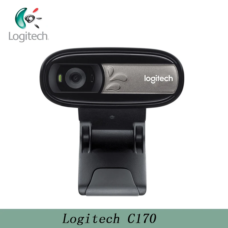 

Logitech C170 Camera with Microphone HD Computer WebCam USB 2.0 Support Official Certification for PC/ LaptopTV/Laptop/Desktop