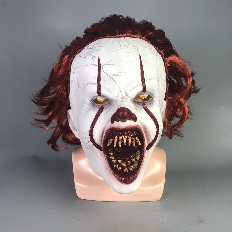 Новая светящаяся маска клоуна Cannibal экстази клоун эхо 2 Маска капюшон Хэллоуин светящийся ужас головной убор Джокер маска QW291 - Цвет: j