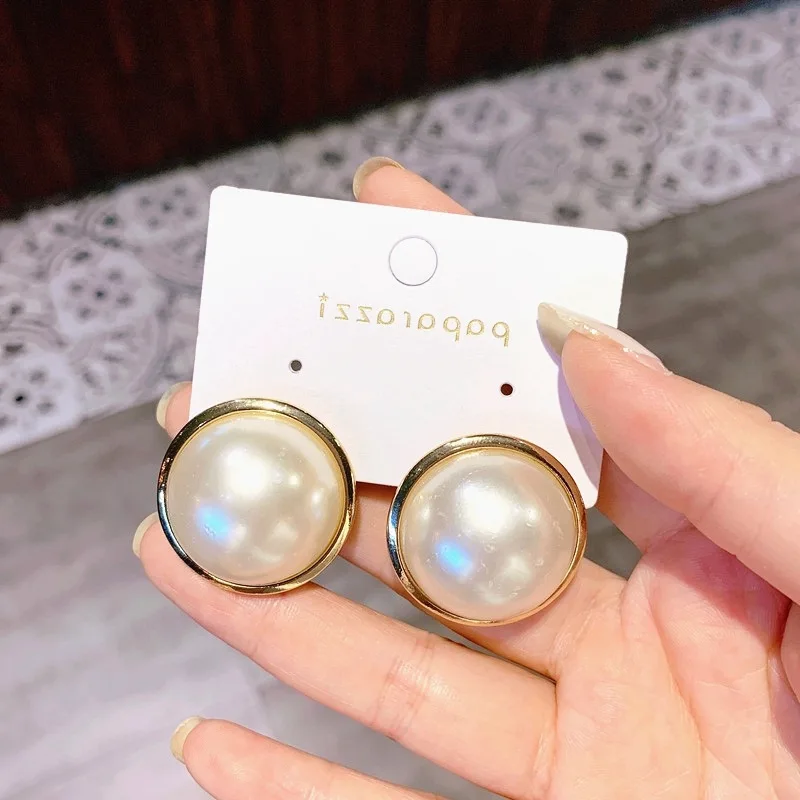 

Vintage Simulated Pearl Statement Earrings Women Wedding Party Dangle Drop Earrings Maxi Jewelry Love Christmas Gift