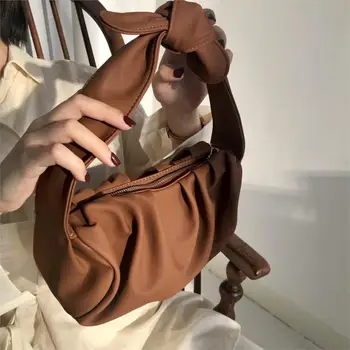 

Womem Handbag Day Clutch Evening Party Purse Bag Large Big Ruched Pillow Bag Leather Pouch Handbag