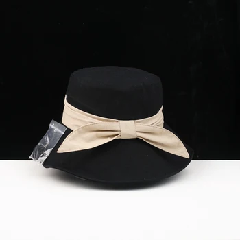

Japanese fisherman hat female summer wild tide hat female shade sunscreen bucket hat bow fashion temperament sun hat