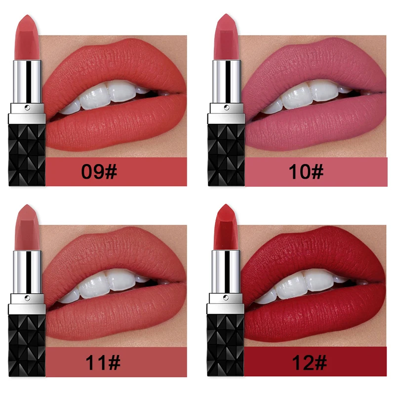 Waterproof Long Lasting tattoo nude matte lipstick Brand Lips tint Makeup labiales batom maquiagem Glitter lip 4