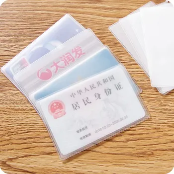 

5Pcs PVC ID Credit Card Holder Waterproof Transparent Card Protector Case Cover