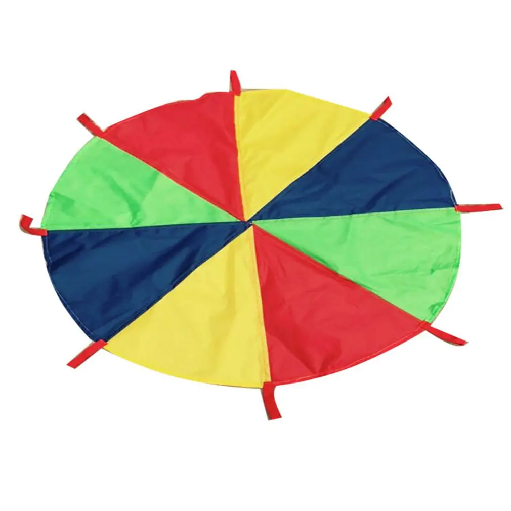 

3.6m Outdoor Children's Early Education System Toy Rainbow Parachute Multi-Coloured Kids Play Parachute 8 Handles Kid Toy