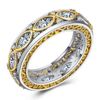 

Top Quality Simple 925 Slive Wedding Engagement Rings For Men Cubic Zircon Valentine's Day Gift Jewelry Girlfriend Ring