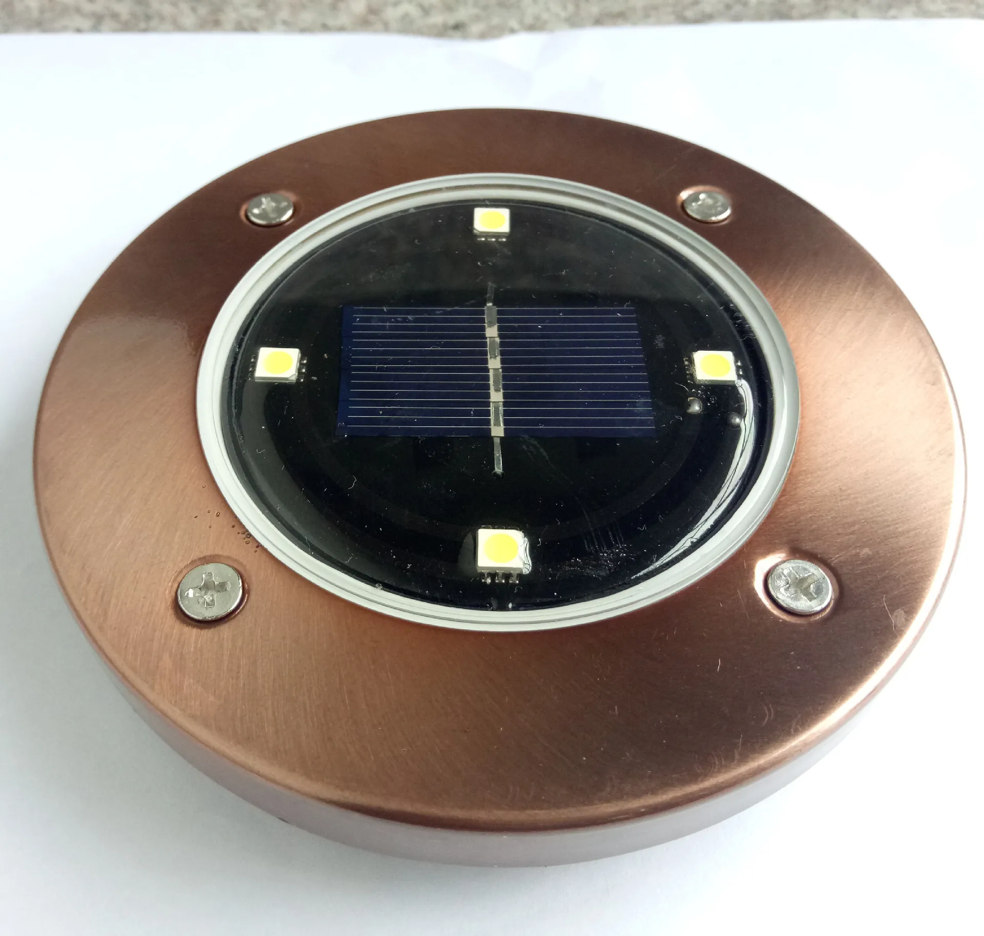 New Style Copper Solar Underground Light 4led Ancient Copper Solar Underground Light Amazon Source Factory