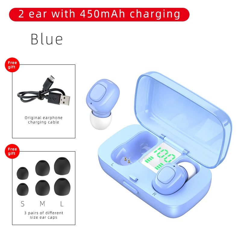 with 450mAh charging CHAURE TWS наушники Bluetooth V5.0 вкладыши беспроводные наушники шумоподавление игровая гарнитура с HD микрофоном для xiaomi samsung - Цвет: with 450mAh charging