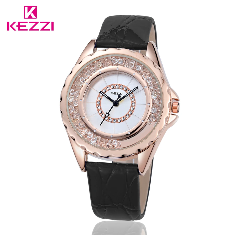

Kezzi Brand Women Diamond Leather Watch Fashion Casual Quartz Watch For Woman Wristwatch relogio feminino