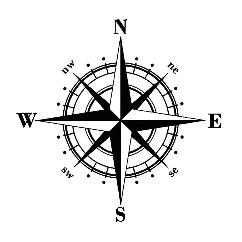 NSWE Compass Motorcycle Car-Styling Vehicle Body Window Decals Sticker Decor автомобильные товары наклейки на авто