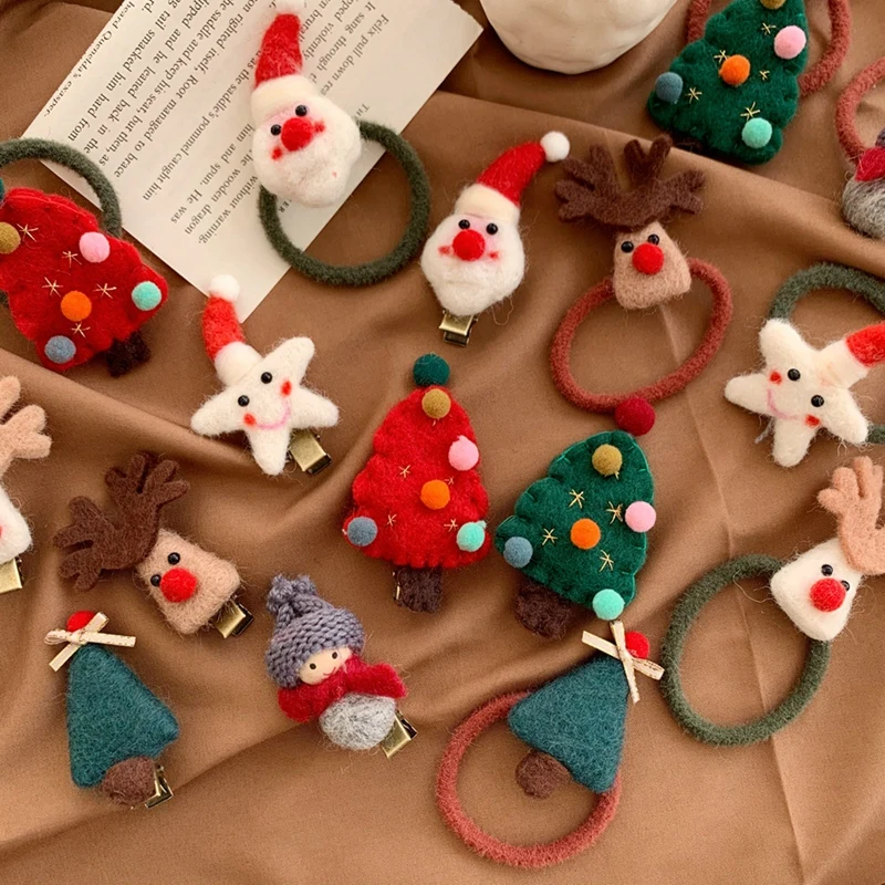 

Kids Girls Hair Clips Cute Cartoon Hair Pin Children Hairpin Party Princess Christmas Hair Band Accessories