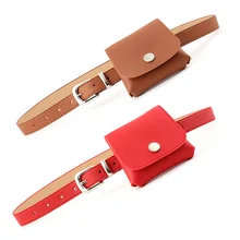 Из искусственной кожи Для женщин небольшой кожаный ремень сумки брендовая Дизайнерская Дорожная поясная кошельки талии сумка мини телефон модные Поясные сумки