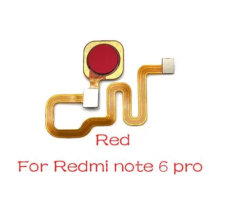note 6 pro Red Для Xiaomi Redmi Note 6 7 Pro/Redmi 5 Plus сканер отпечатков пальцев сенсорная ID домашняя кнопка возврата шлейф лента - Цвет: note 6 pro Red