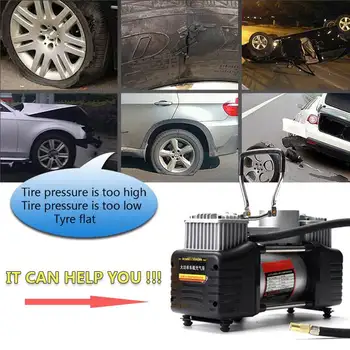 

High Pressure Portable Car Tyre Inflator 12V 150 PSI Car Inflatable Pump Air Compressor For Ball Bicycle