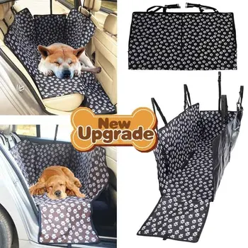 

Big Dog Back Seat Carriers Cat Car Mats Oxford Waterproof Pet Car Rear Back Seat Cover For Animal Hammock With Safety Belt 145CM