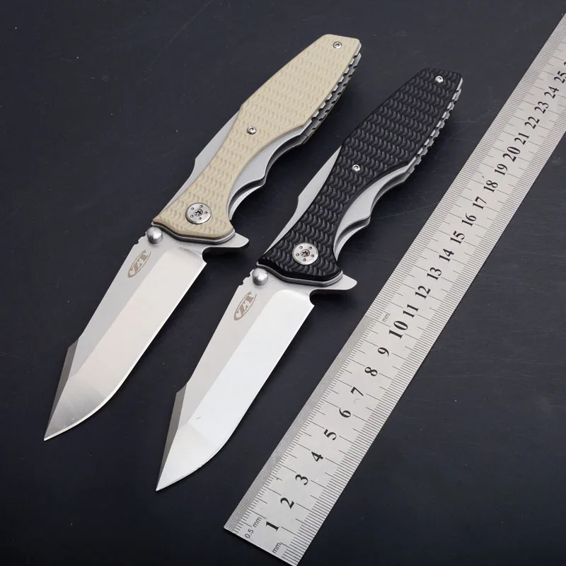 

High Quality ZT0393 tactical pocket G10 handle 440 blade outdoor camping hunting folding knives Survival Utility knife EDC tools
