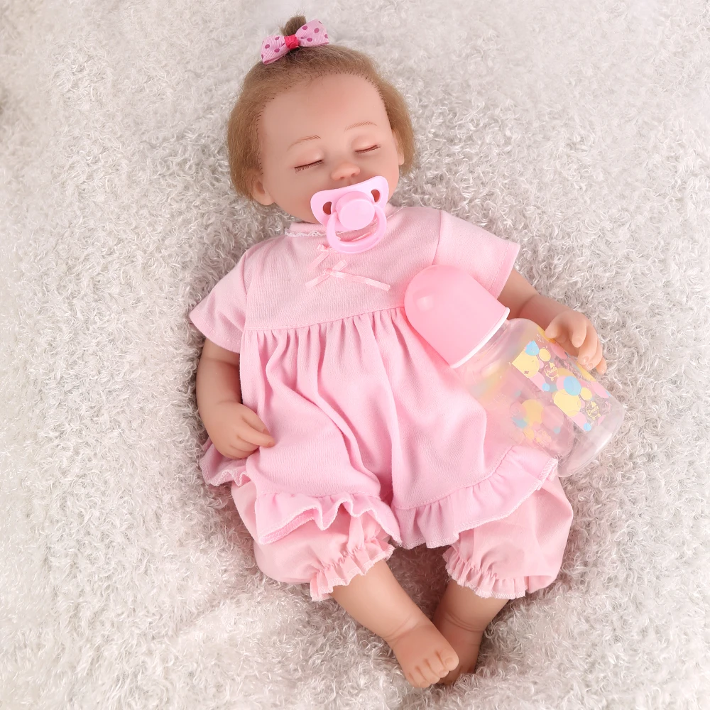 40 см мягкое силиконовое покрытие тело Reborn Baby Doll Поддельные Детские обучающие игрушки реалистичный сон принцесса Дети bebe подарки на день рождения