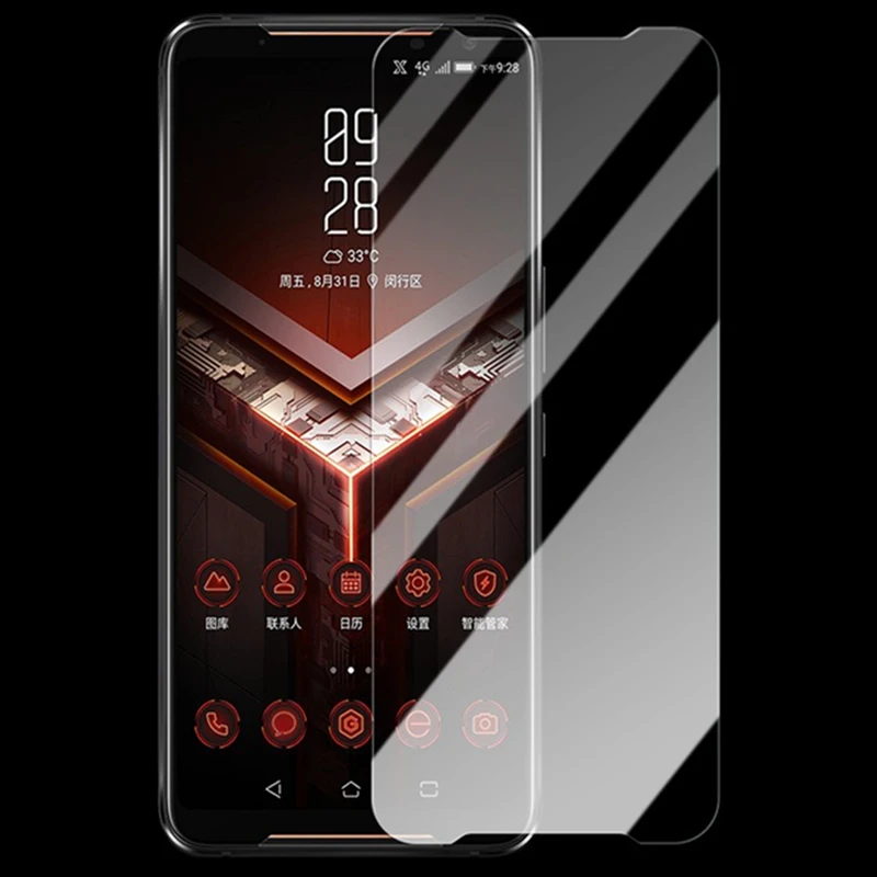 Закаленное стекло для защиты экрана ASUS ROGPHONE 2 ZS660KL Защитное Asus ROG Phone II защитная