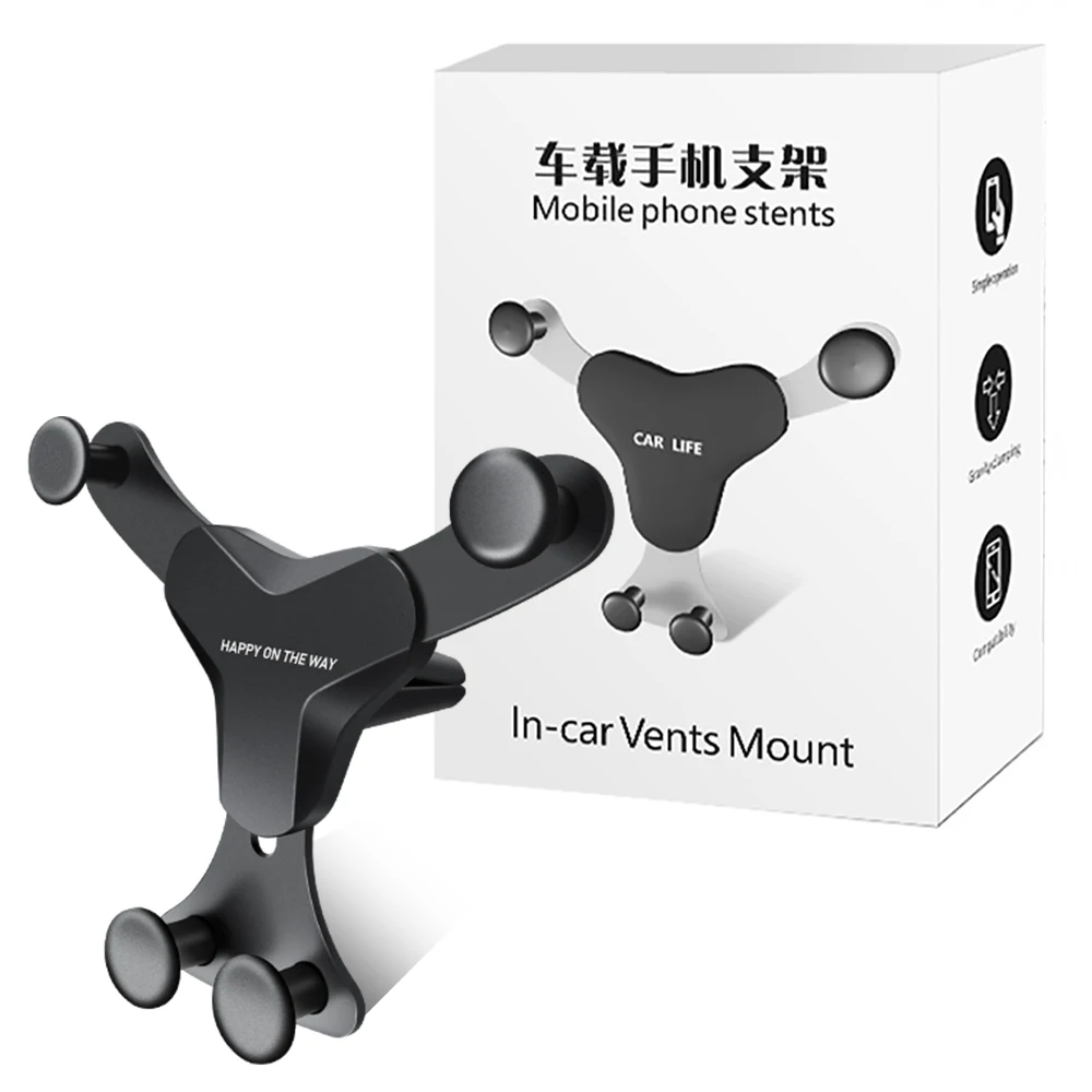 

Gravity Car Phone Holder Mobile Phone Holder Stable Fashion Anti-Skid Protection Steady Fixed Car Gravity Bracket
