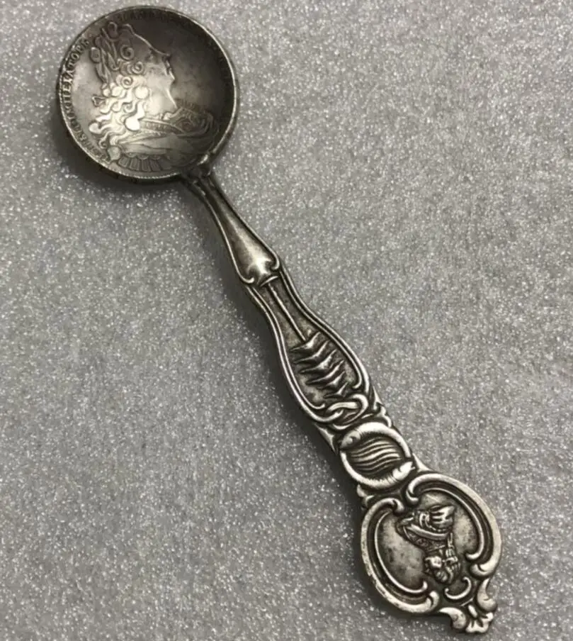 

Китайская медная архицированная ложка, маленькая статуя B