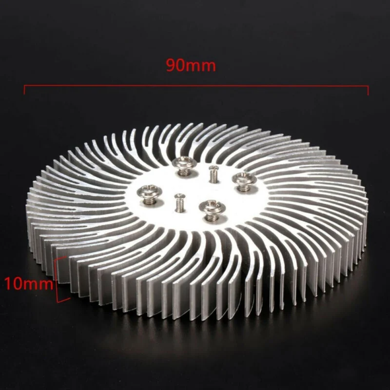 

Round Spiral Aluminum Heatsink Cooler Led Heat Sink Radiator 90*10mm For 10W High Power LED Light Lamp