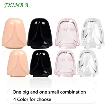 FXINBA 2Pcs/Set Reusable Silicone Male Penis Sleeve Glans Condom Penis Sleeve Extender Dick Enlargement Adult Sex Product Toys 2