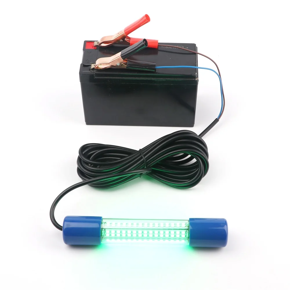 Isca para Atrair Led com Fio de 12v 180 e 5m Luz de Pesca Verde Branco Azul Amarelo Ip68 Peixes Submersível 15w 12 isca para atrair peixes, submersível, luz de pesca