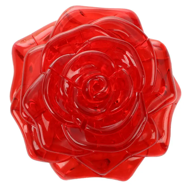 3D кристалл PuzzleBlock головоломки модель DIY Роза IQ Игрушка Отделка Подарок Гаджет желтый