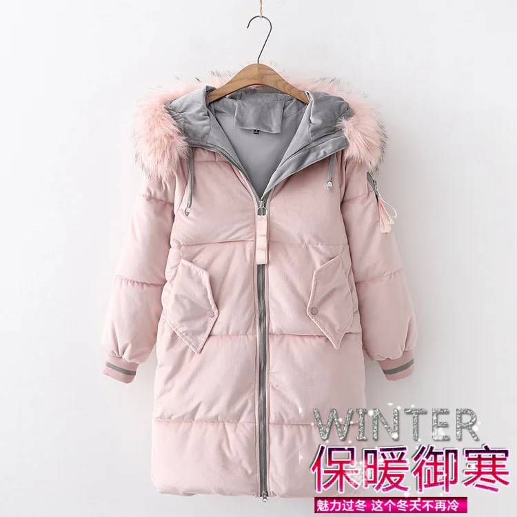 

Swqjr29 New Style Winter Warm down Coat Korean-style Mid-length Thick Cotton Clothes Cold Protective Clothing Cotton-padded Jack