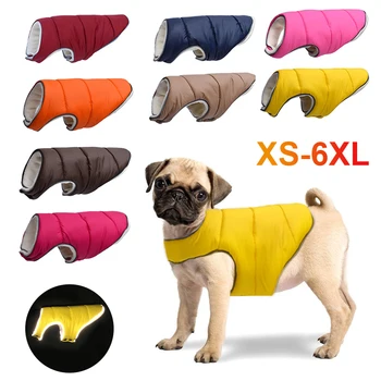 

Warm Winter Dog Clothes Reflective Puppy Clothing Vest Comfortable Fleece Pet Jacket Coat For Small Medium Large Dog XS-6XL